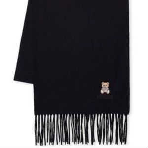 Brand New Moschino Wool Bear Scarf - Black